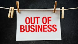 Out of Business sign