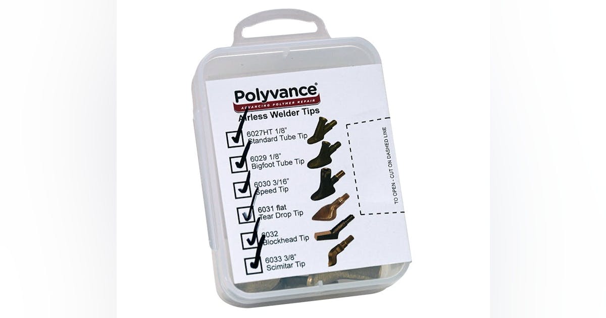 Polyvance Airless Plastic Welder Tip Assortment FenderBender and ABRN
