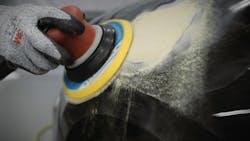 DA on Fender_Body Filler Dust DA on Fender_Body Filler Dust