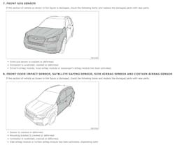 For this Subaru OEM information, you have to consider the type of collision first. The inspection criteria is different for each, and THEN you need to pay attention to the additional items to inspect, as they are not limited to one collision type. For this Subaru OEM information, you have to consider the type of collision first. The inspection criteria is different for each, and THEN you need to pay attention to the additional items to inspect, as they are not limited to one collision type.
