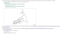 The steering wheel is the second component of the steering system Subaru directs the technician to inspect after even a minor collision. The steering wheel is the second component of the steering system Subaru directs the technician to inspect after even a minor collision.