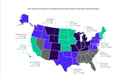 The Western United States (including California, the Desert Southwest and the Pacific Northwest) continues to see the highest rates of BEV adoption, according to the National Automobile Dealers Association (NADA).