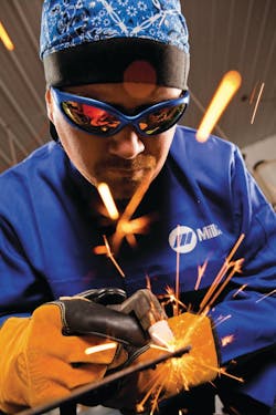 Important safety gear such as welding caps, beanies and glasses help protect technicians when welding. Important safety gear such as welding caps, beanies and glasses help protect technicians when welding.