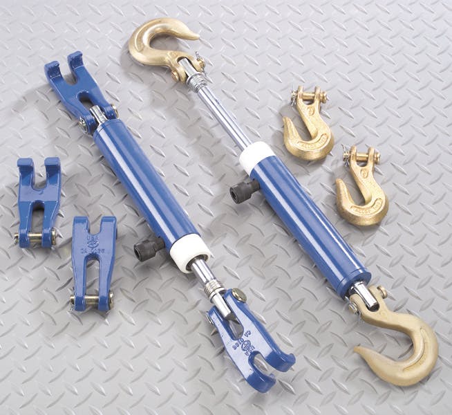 Line of hydraulic rams