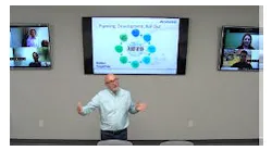 Michael Kuntz gives a virtual presentation from AkzoNobel’s new instructional center March 5, 2021.