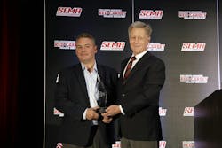 Scott Schaefer (left) with I-CAR's John Van Alstyne Scott Schaefer (left) with I-CAR's John Van Alstyne