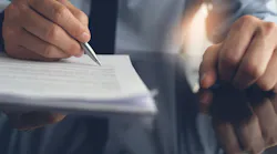 Signing contract