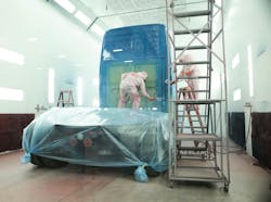 Keystone supplies the Axalta Coating Systems Imron paint, sprayed in Uni-Cure booths. Keystone supplies the Axalta Coating Systems Imron paint, sprayed in Uni-Cure booths.