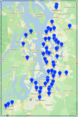 Acquired Collision Locations in Seattle in the last Three Years Acquired Collision Locations in Seattle in the last Three Years