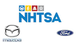 NHTSA MAZDA and FORD logos NHTSA MAZDA and FORD logos