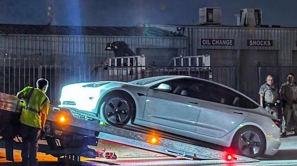 Tesla Being Towed