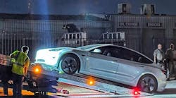 Tesla Being Towed Tesla Being Towed