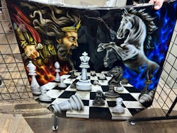 3rd place, airbrush category: Long Live the King - Tom Hudach 3rd place, airbrush category: Long Live the King - Tom Hudach