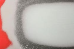 Properly feathered-out and pinhole-free body filler. Properly feathered-out and pinhole-free body filler.