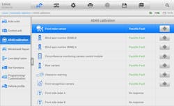 FIGURE 4: An ADAS scan showed all systems having no errors. FIGURE 4: An ADAS scan showed all systems having no errors.