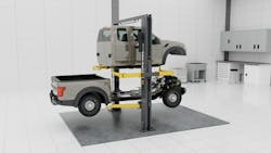 Shop owners, technicians and enthusiasts will get their first look at BendPak’s groundbreaking new Octa-Flex Series™ two-post car lift at the 2024 SEMA Show. This unique lift has eight fully adjustable, telescoping swing arms to let technicians use a two-post lift in ways they could only dream of in the past, like tackling cab-off repairs or removing heavy components such as EV battery packs, drivetrains, and wheel assemblies without additional equipment or a second tech. Shop owners, technicians and enthusiasts will get their first look at BendPak’s groundbreaking new Octa-Flex Series™ two-post car lift at the 2024 SEMA Show. This unique lift has eight fully adjustable, telescoping swing arms to let technicians use a two-post lift in ways they could only dream of in the past, like tackling cab-off repairs or removing heavy components such as EV battery packs, drivetrains, and wheel assemblies without additional equipment or a second tech.