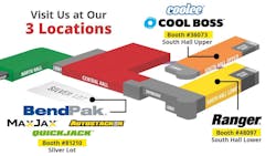 BendPak has outdoor booth #81210 plus two booths inside the South Hall. Ranger will showcase new wheel service equipment including tire changers and wheel balancers in booth #48097 in the Lower South Hall Wheels & Accessories section. Chill out with Cool Boss in booth #36073 in the Upper South Hall Tools & Equipment section. BendPak has outdoor booth #81210 plus two booths inside the South Hall. Ranger will showcase new wheel service equipment including tire changers and wheel balancers in booth #48097 in the Lower South Hall Wheels & Accessories section. Chill out with Cool Boss in booth #36073 in the Upper South Hall Tools & Equipment section.