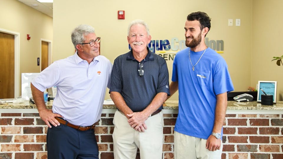From left: Elmer Pique Jr., Elmer Pique Sr., and Chase Pique.