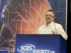 Jeramy Holloway, director, aftersales, Spanesi-Americas, explains Earning a Return on Capital Spending at the IDEAS Collide Showcase by SCRS during SEMA on November 6. Jeramy Holloway, director, aftersales, Spanesi-Americas, explains Earning a Return on Capital Spending at the IDEAS Collide Showcase by SCRS during SEMA on November 6.