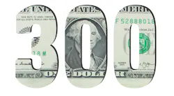 300 over dollar bill