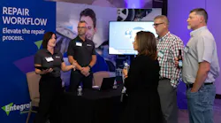 From left: Claire Hart and Jim Puskas demonstrate Entegral’s Assignment Management for Shops.