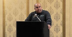 Ken Cook, an automotive instructor from L.A. County speaks about how he gets students interested in collision repair during the CREF Breakfast event during the SEMA Show in 2024. Ken Cook, an automotive instructor from L.A. County speaks about how he gets students interested in collision repair during the CREF Breakfast event during the SEMA Show in 2024.