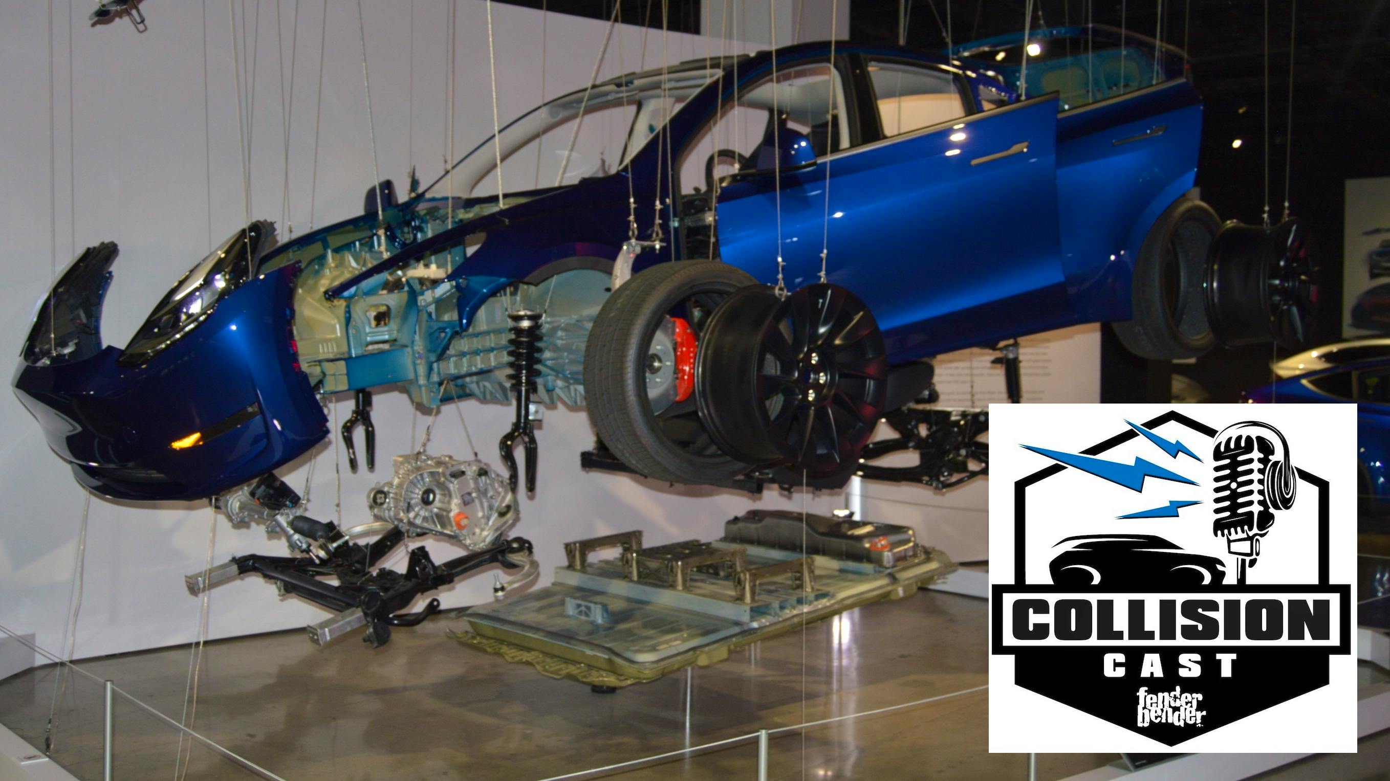 FenderBender/ABRN Editor-in-Chief Jay Sicht took this photo at the Tesla exhibit in December 2023 at the Petersen Automotive Museum.