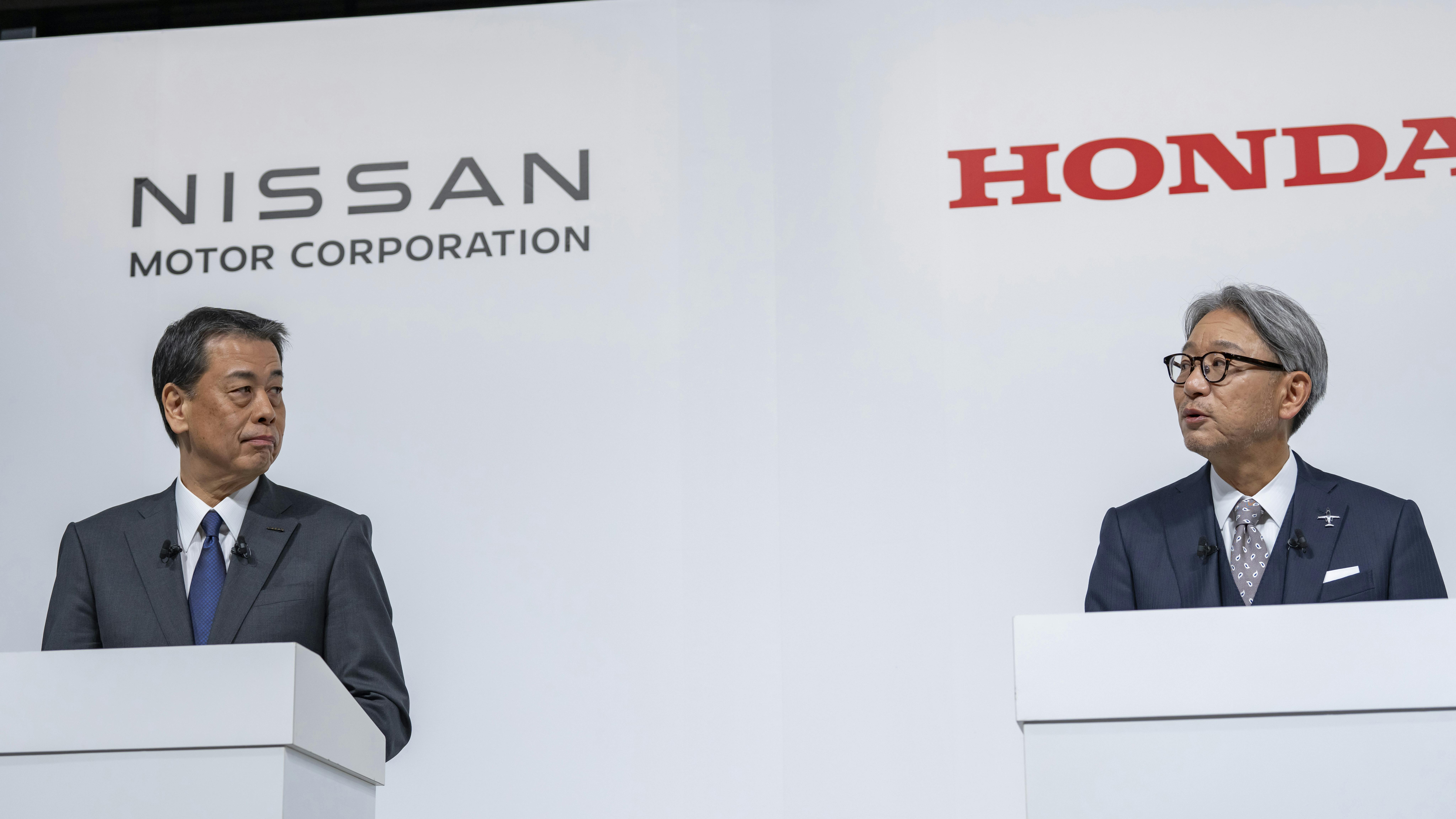 Nissan, Honda, and Mitsubishi Motors Press Conference.