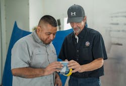 Master Collision workers feel mixed emotions in seeing the brand they worked on coming to an end in favor of a new one, according to Jerod Guerin, CEO of QCG. Master Collision workers feel mixed emotions in seeing the brand they worked on coming to an end in favor of a new one, according to Jerod Guerin, CEO of QCG.