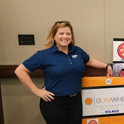 Pam Watson at trade show Pam Watson at trade show