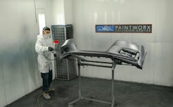 Dave Stumpf said his dream was to be able to own an Accudraft paint booth. Dave Stumpf said his dream was to be able to own an Accudraft paint booth.