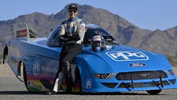 PPG has extended its partnership with Tasca Racing, led by team owner and driver Bob Tasca III, pictured with the PPG Nitro Mustang Funny Car. (Photo: Business Wire) PPG has extended its partnership with Tasca Racing, led by team owner and driver Bob Tasca III, pictured with the PPG Nitro Mustang Funny Car. (Photo: Business Wire)