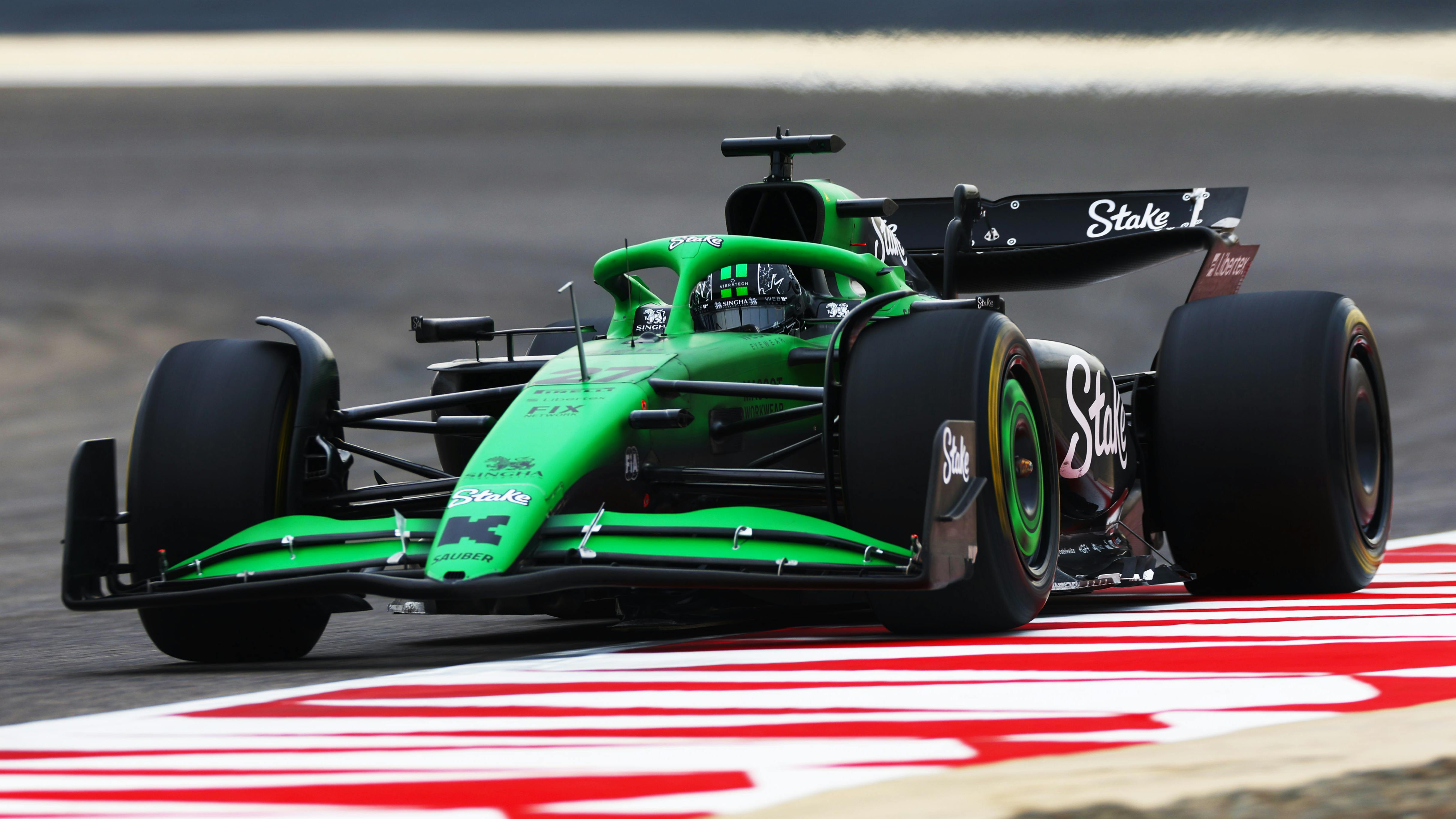 Fix Network will be a sponsor for the Stake F1 Team Kick Sauber for the second consecutive year. Pictured is Nico Hulkenberg at a 2025 preseason testing session in Bahrain.