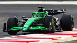 Fix Network will be a sponsor for the Stake F1 Team Kick Sauber for the second consecutive year. Pictured is Nico Hulkenberg at a 2025 preseason testing session in Bahrain.