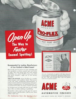 Acme paint ad from a collision industry trade journal circa 1955. Acme paint ad from a collision industry trade journal circa 1955.