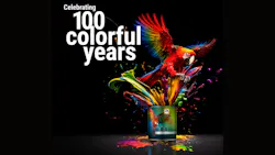 The scarlet Macaw, Rudi, is celebrating 100 years as Glasurit's mascot. The scarlet Macaw, Rudi, is celebrating 100 years as Glasurit's mascot.