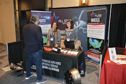 TALKING SHOP: Carolyne Vasconcellos (left) and Jessica Wanek greet CCG affiliates at the vendor fair. TALKING SHOP: Carolyne Vasconcellos (left) and Jessica Wanek greet CCG affiliates at the vendor fair.