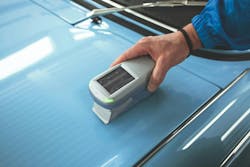 SPECTROPHOTOMETERS, such as AkzoNobel's Automatchic Vision, can be used for a camera scan, can be used ahead of time so a quality spray-out can be completed. SPECTROPHOTOMETERS, such as AkzoNobel's Automatchic Vision, can be used for a camera scan, can be used ahead of time so a quality spray-out can be completed.