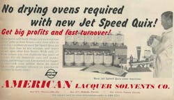American Lacquer went into business in 1952. This ad is from 1964. An internet search in 2012 showed no trace of the company. American Lacquer went into business in 1952. This ad is from 1964. An internet search in 2012 showed no trace of the company.