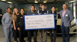 Contra Costa College accepts a $25,000 donation to its collision engineering program from CSAA insurance group. Contra Costa College accepts a $25,000 donation to its collision engineering program from CSAA insurance group.