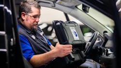SAFE AND EFFICIENT REPAIRS: Remote scanning allows an off-site technician to analyze and diagnose a vehicle’s electronic control units and other systems without being in the shop. SAFE AND EFFICIENT REPAIRS: Remote scanning allows an off-site technician to analyze and diagnose a vehicle’s electronic control units and other systems without being in the shop.