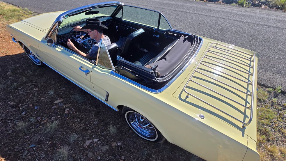 Hollis Black won a 1965 Mustang Convertible as the winner of the Automotive Aftermarket Charitable Foundation First Annual Classic Car Sweepstakes.