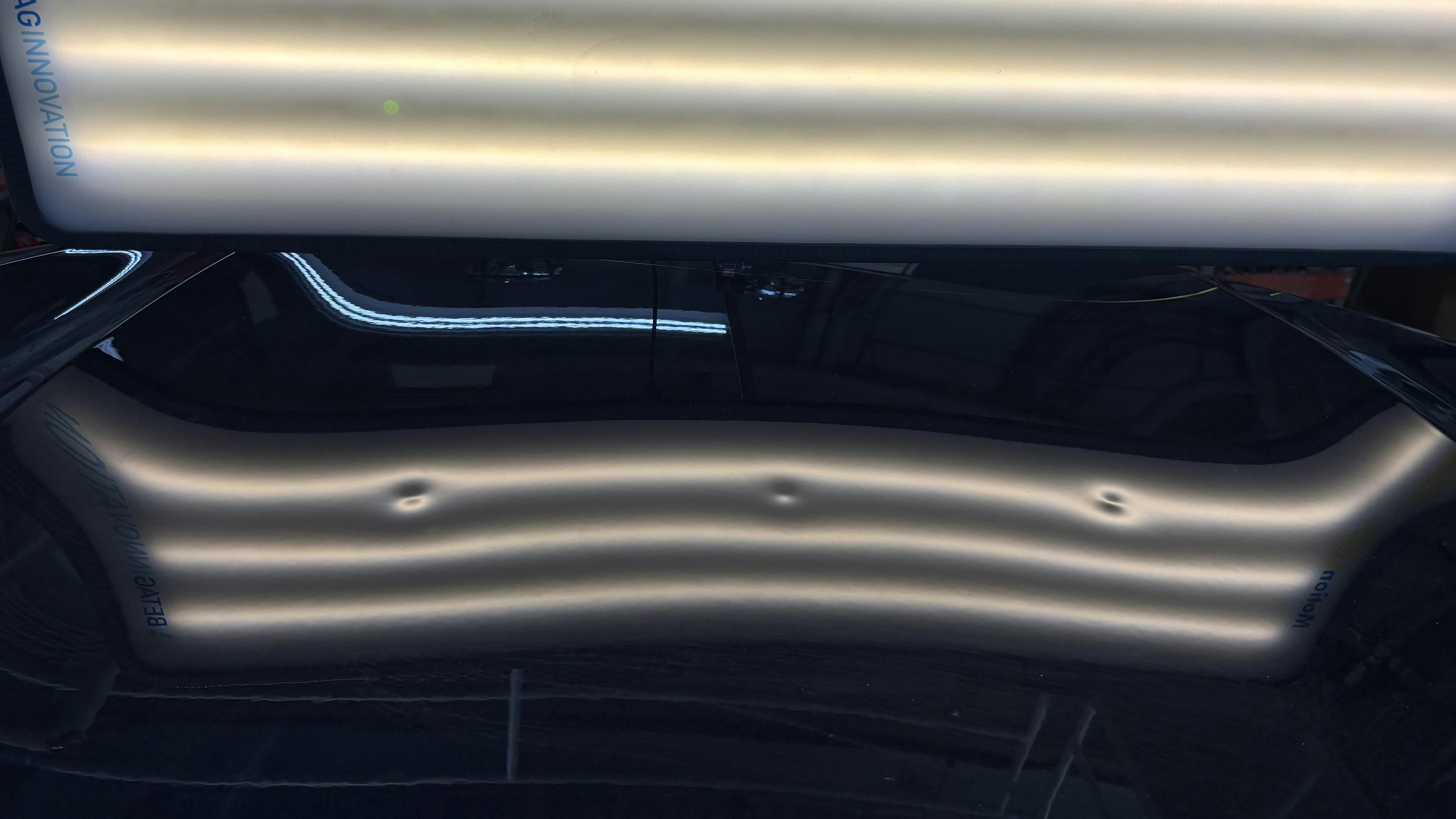 TELLING THE STORY: Proper lighting makes all the difference in showing the extent of the damage, as this 'after' photo using the BETAG LED light shows.