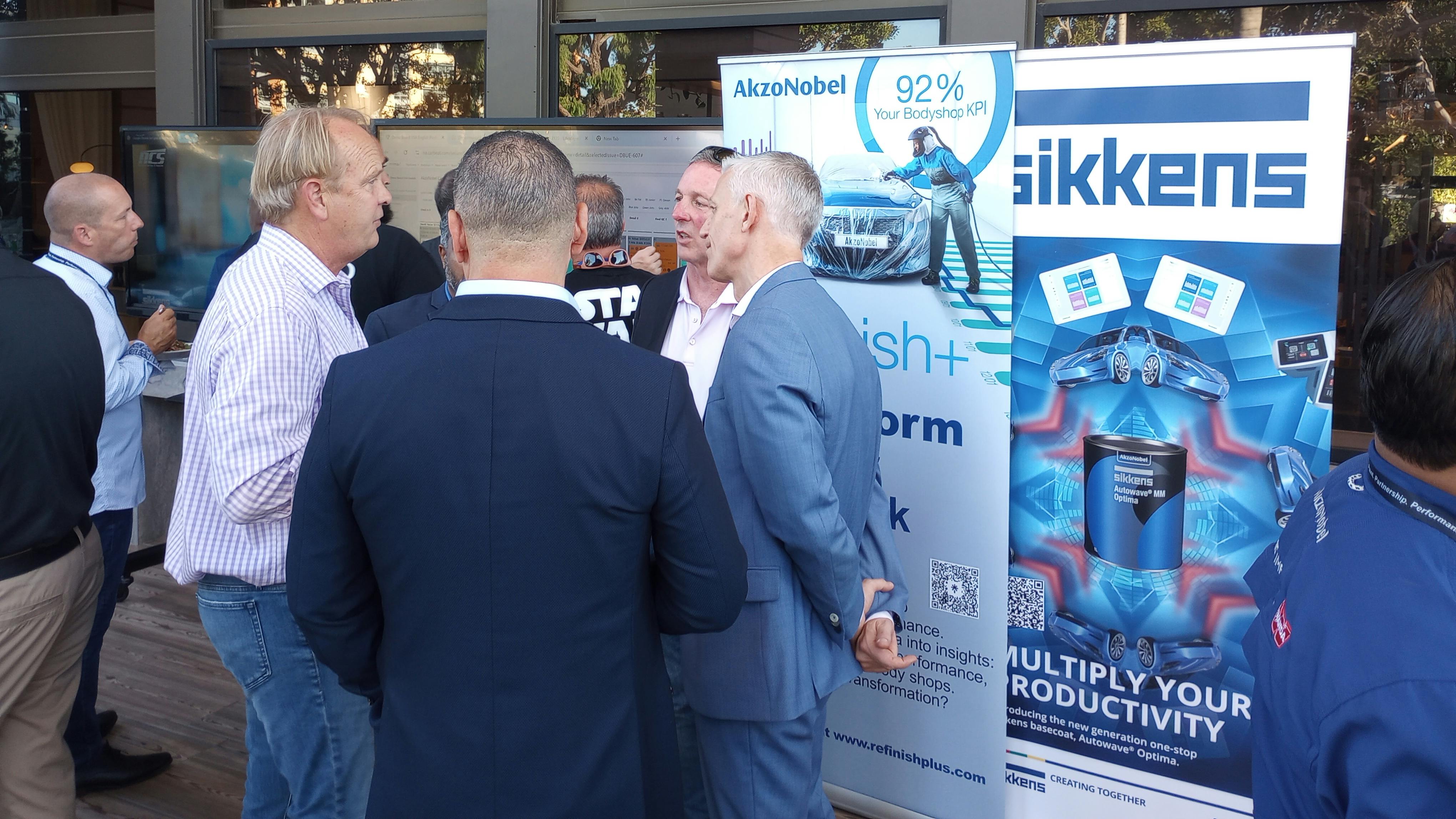 MEET AND GREET: Attendees at AkzoNobel's 2025 Collison Industry Experts Event Momentum enjoy drinks, tacos, and network at the Hotel Fera Anaheim on July 9.