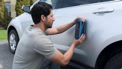 PLAN AHEAD: Use the spectrophotometer on all jobs during advanced inspections or enhanced repair planning and then render it and proof the color on the screen or perform a sprayout to verify the color match. PLAN AHEAD: Use the spectrophotometer on all jobs during advanced inspections or enhanced repair planning and then render it and proof the color on the screen or perform a sprayout to verify the color match.