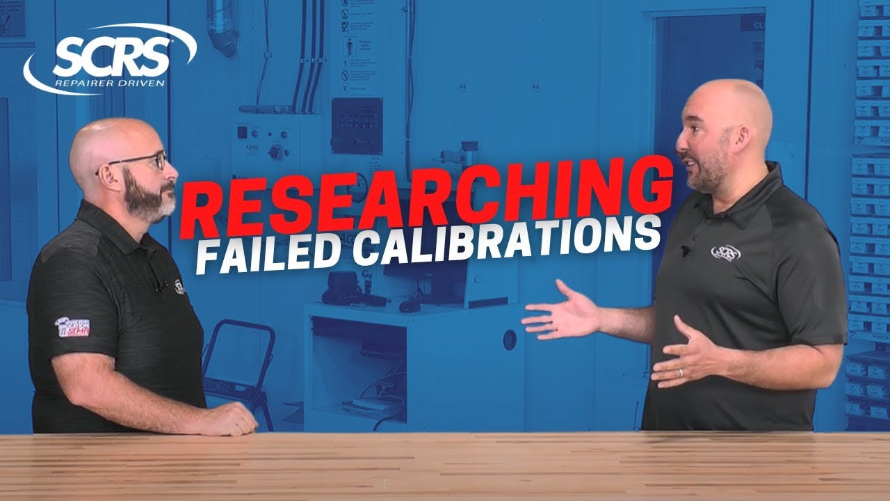 SCRS Quick tip: Researching failed calibrations