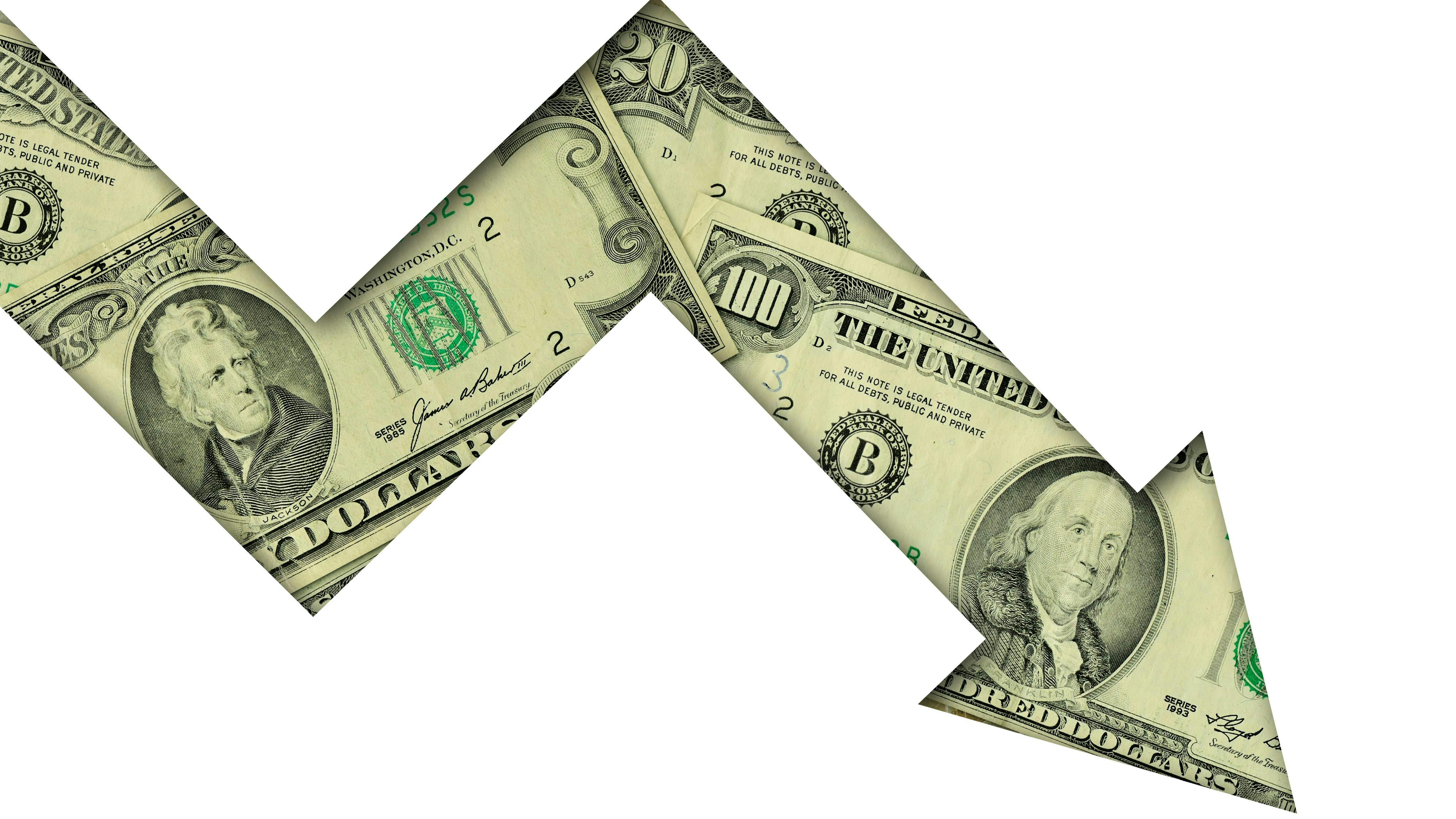 Downward Cash Arrow