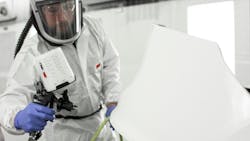 Minimize the mil thickness to stay below the vehicle manufacturer’s threshold for paint material over the radar zone. Minimize the mil thickness to stay below the vehicle manufacturer’s threshold for paint material over the radar zone.