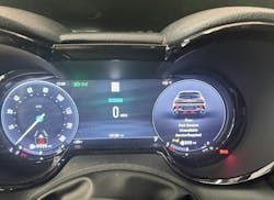 A “Parking Sensors Unavailable” message displayed after the body shop had replaced a parking sensor in the damaged area. A “Parking Sensors Unavailable” message displayed after the body shop had replaced a parking sensor in the damaged area.