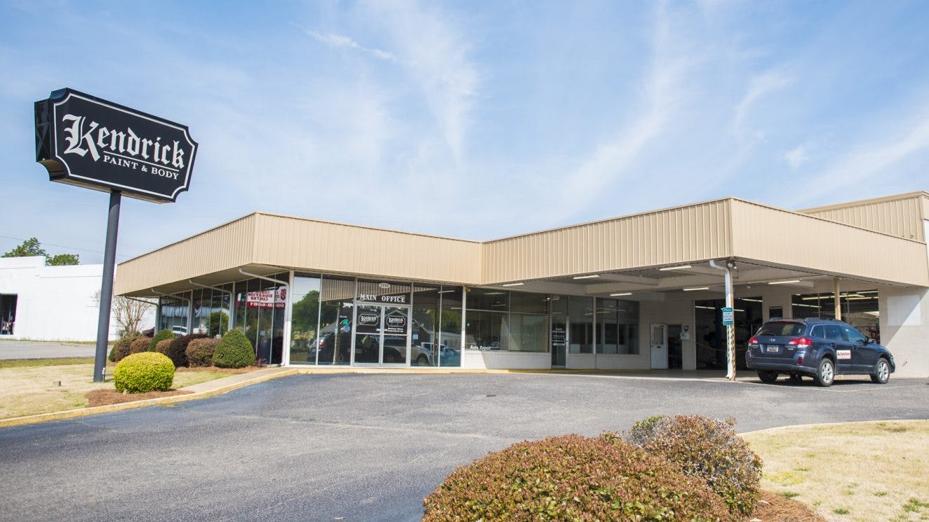 Kendrick Paint & Body has nine locations in Georgia and South Carolina. Pictured is its shop at 1333 Broad Street, Augusta, Georgia.